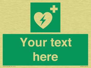 Custom Defibrillator Sign